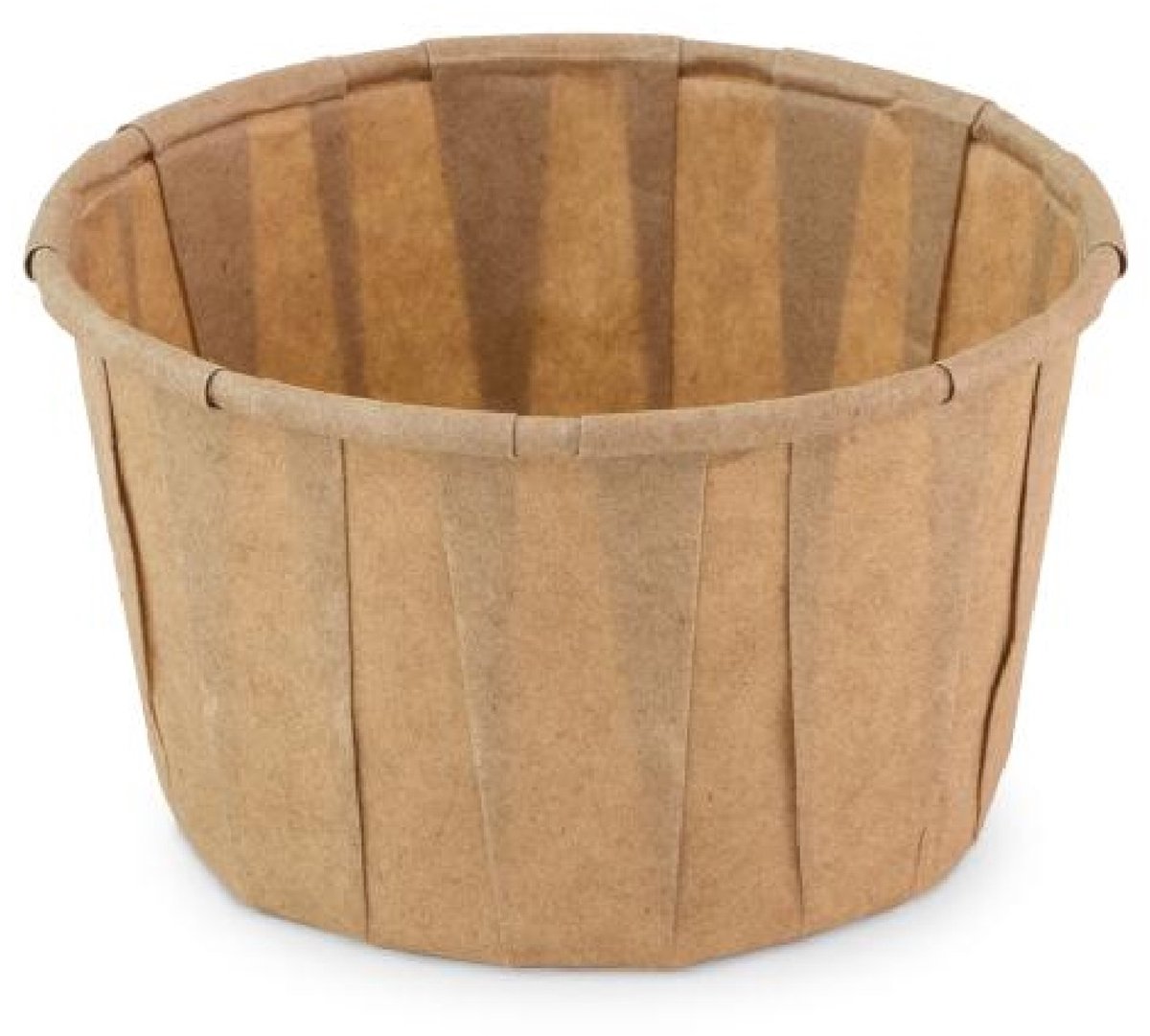 Sausbakje papier (FSC®) rond bruin ø 7,0 cm / 120 ml | Inhoud: 100 stuks